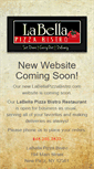 Mobile Screenshot of labellapizzabistro.com